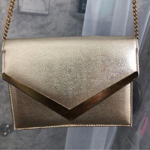 Vintage Gold  Clutch Purse w/Gold Chain Strap